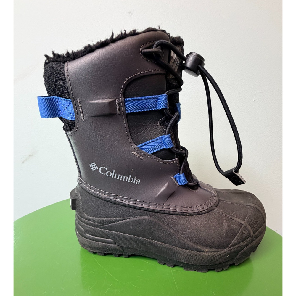 Columbia Youth Boys Bugaboot Celsius Waterproof Winter Boots Shark Indigo Sz. 12